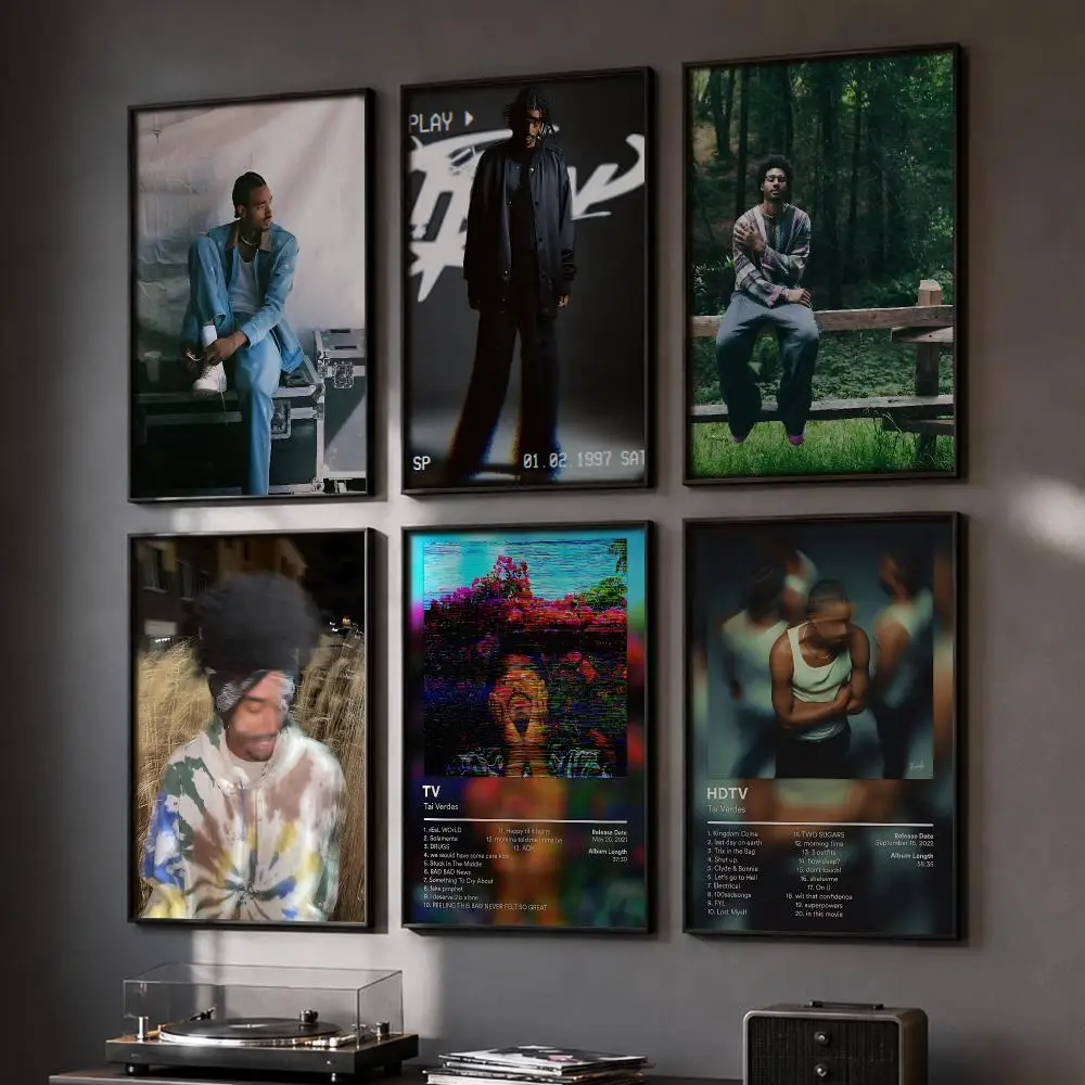 T-Tai Verdes Rapper Album Poster HD Wall Art Wall Stickers Home Living Room Bedroom Bar Office Decor Prints