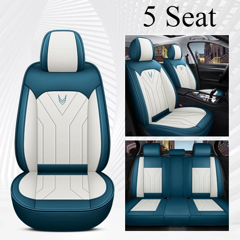 5 Seat PU Leather Car Seat Cover for Opel Astra Insignia Corsa PEUGEOT 206 207 208 308 2008 3008 Lexus ES RX CT Car Accessories
