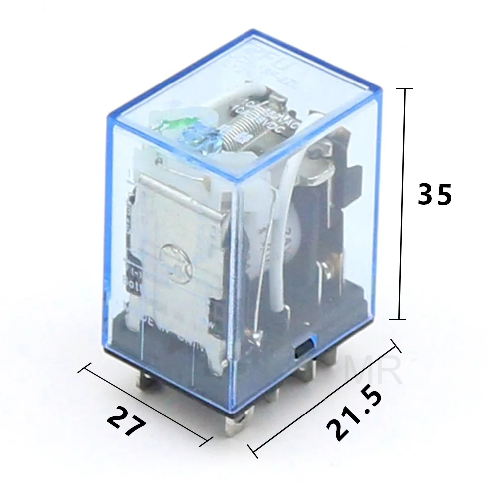 1 Set Relay LY2NJ DC12V DC24V AC110V AC220V Small Relay 10A 8 Pins Coil DPDT With Socket Base 8pin 10A