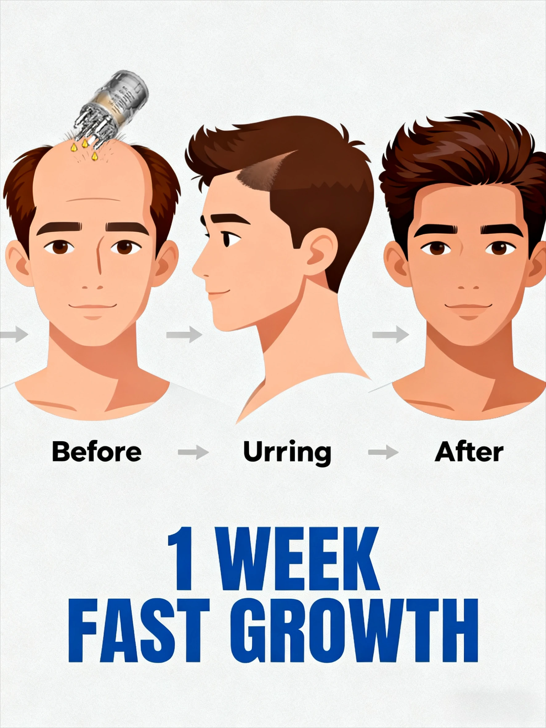 شحن مجاني، استيقظ بصيلات الشعر أثناء النوم وجعل الجزء العلوي من الرأس أكثر فخامةً