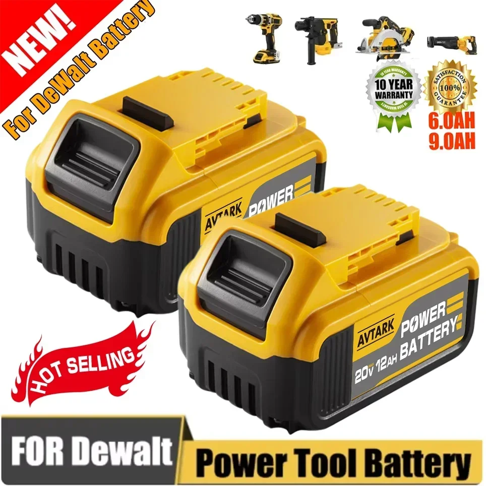 

New DCB200 20V 12.0Ah Lithium Replacement Battery For Dewalt 18V DCB184 DCB200 DCB182 DCB180 DCB181 DCB182 DCB201 DCB206