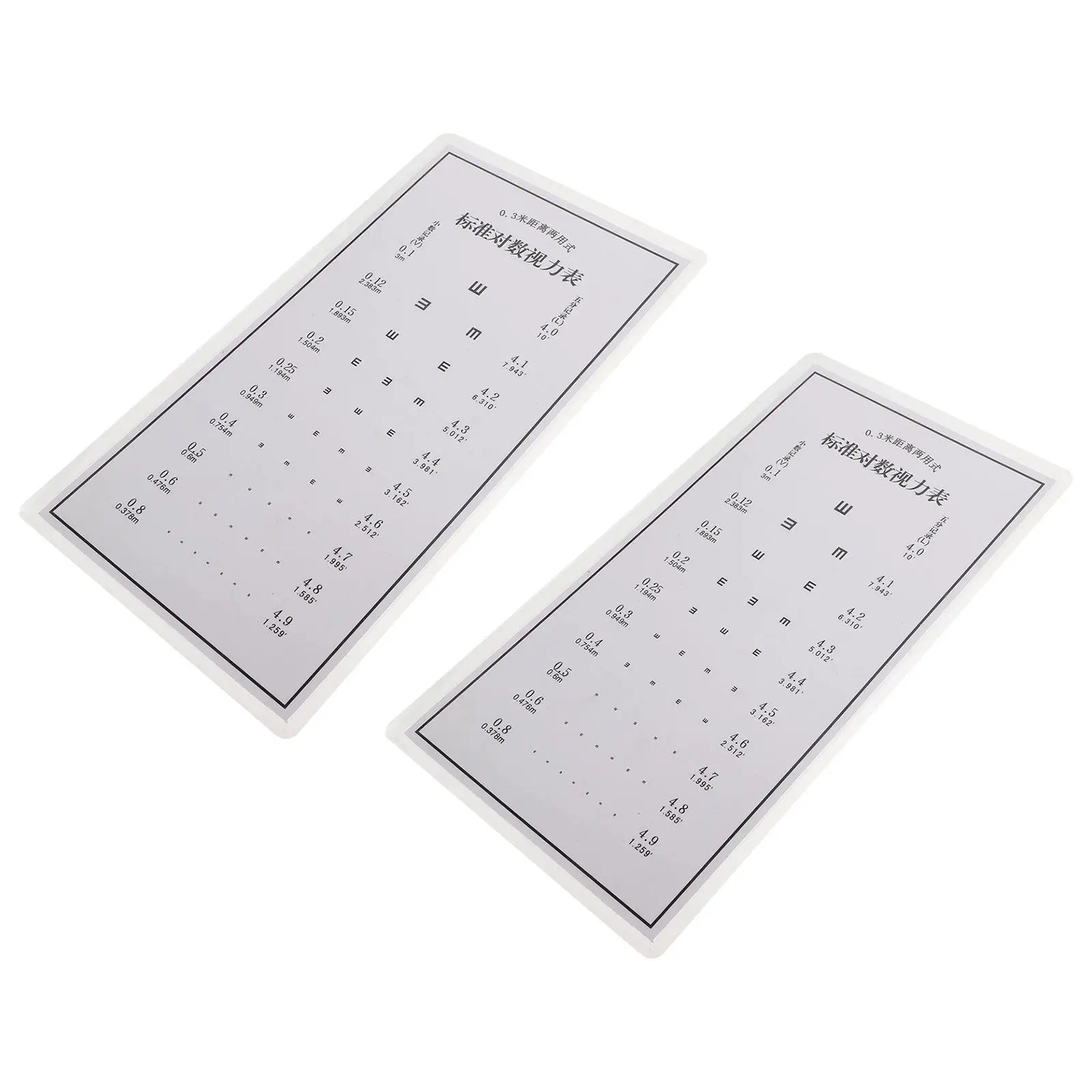 2pcs Eye Chart Vision Testing Cards Red Green Color Pattern Portable Standard For Adults Eye Exam Tool Visual Testing Chart
