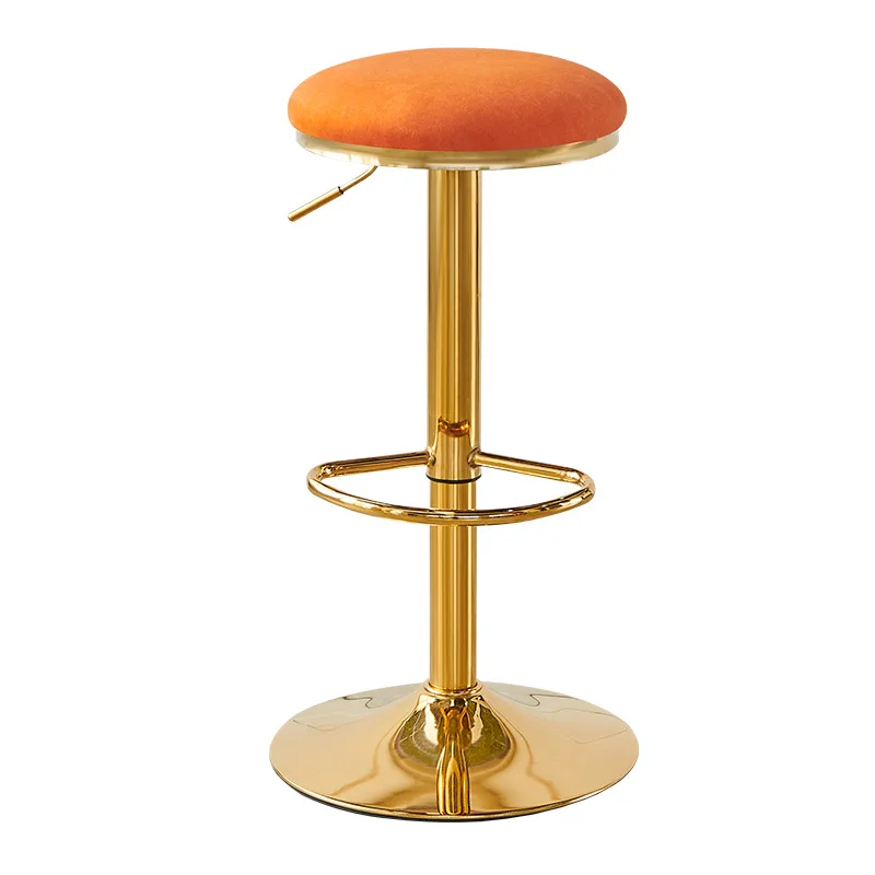 Bar chair Modern simple light household lift rotating chair Bar front desk footstool Metal skeleton