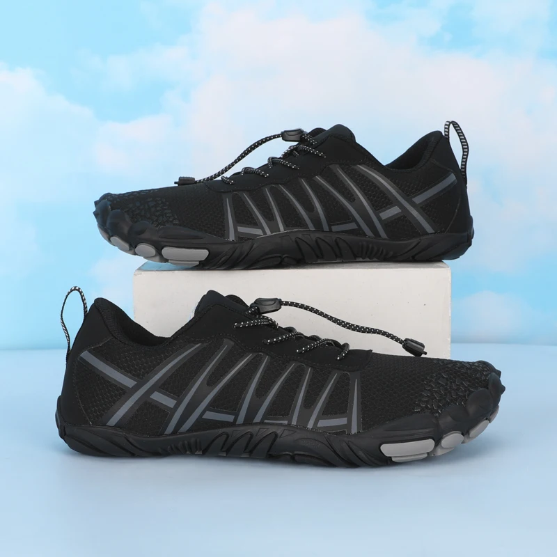 

Новые кроссовки для ходьбы по воде и трейлраннинга с широким носком и пятью пальцами для мужчин и женщин, нескользящие, для активного отдыха