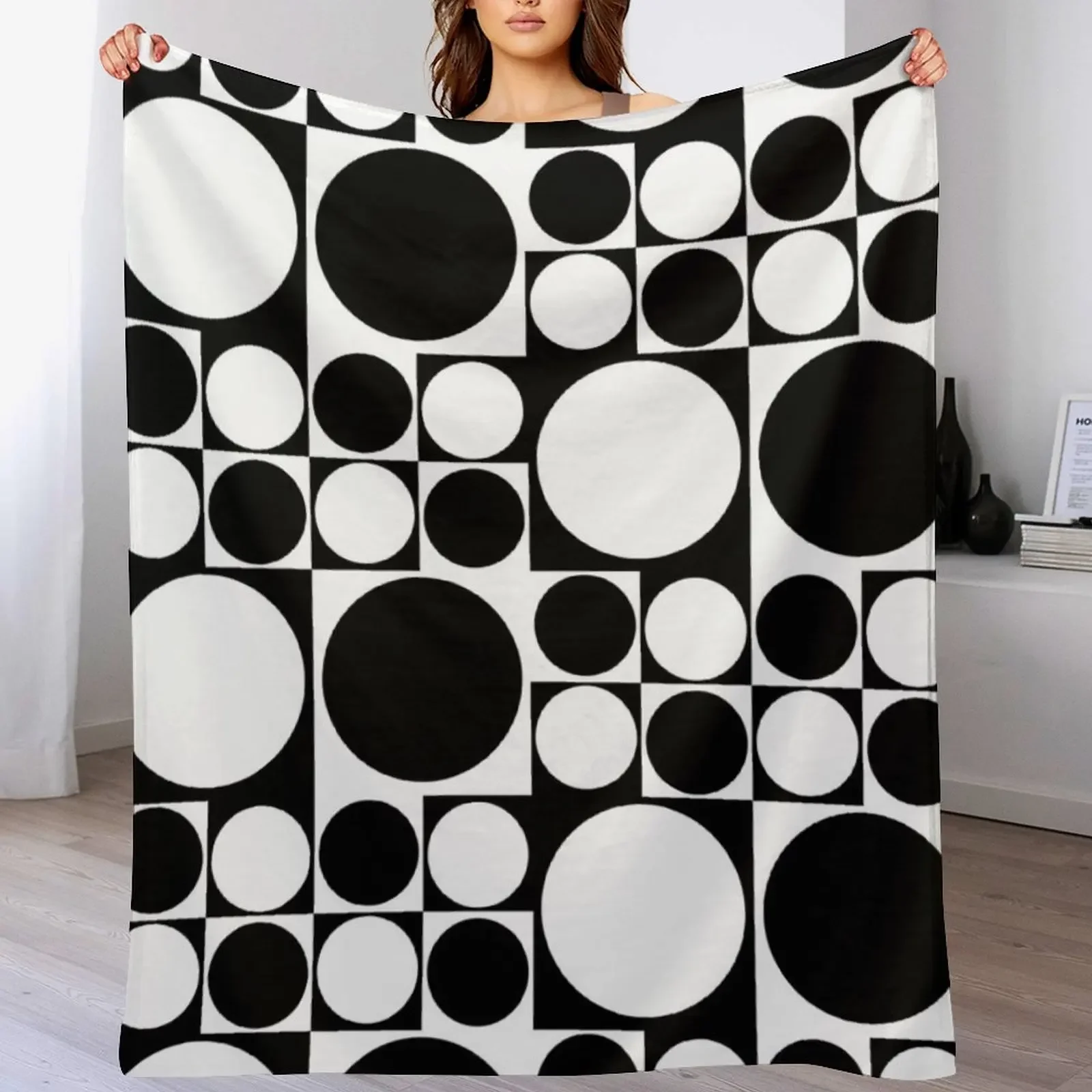 Mod op art dress Throw Blanket Lightweight Cozy Blanket for Bed Sofa