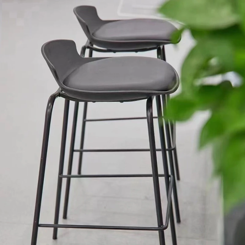 

Minimalist High Stools Bar Chairs Kitchen Reception Modern Creative Bar Chair Relaxing Outdoor Taburete Alto Furniture WZ50BC