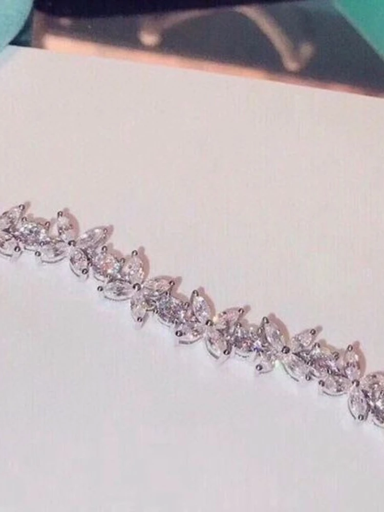 Water Diamond Horse Eye Diamond Bracelet Elegant and Elegant with A Super Sparkling Charm Small and Unique Women's Bracelet