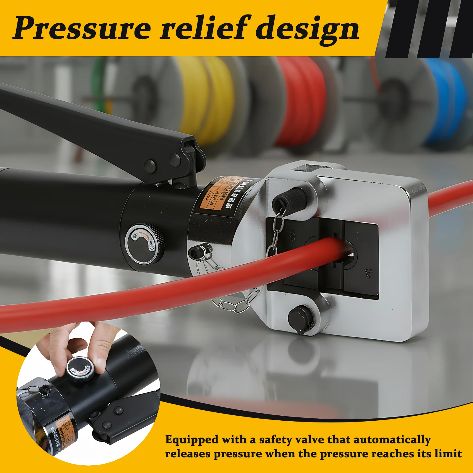 

Convenient Cable Crimping Pliers with Toolbox Hand Operated Hydraulic Tool Thicken for Repair/Industrial/Electrical