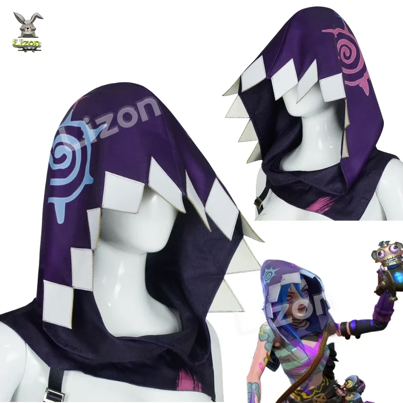 Game Legends Jinx Cloak Cosplay Costume Cosplay Hooded Cape Costumes Jacket Hat Disguise Accessories Hat Prop Party Halloween