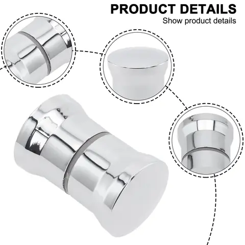 Handtag/Dörrknopp Badrumsdörrhandtag Krom Plasthandtag Silver Vinskåpshandtag Duschglasdörrhandtag 8 best sales handdörr - №8