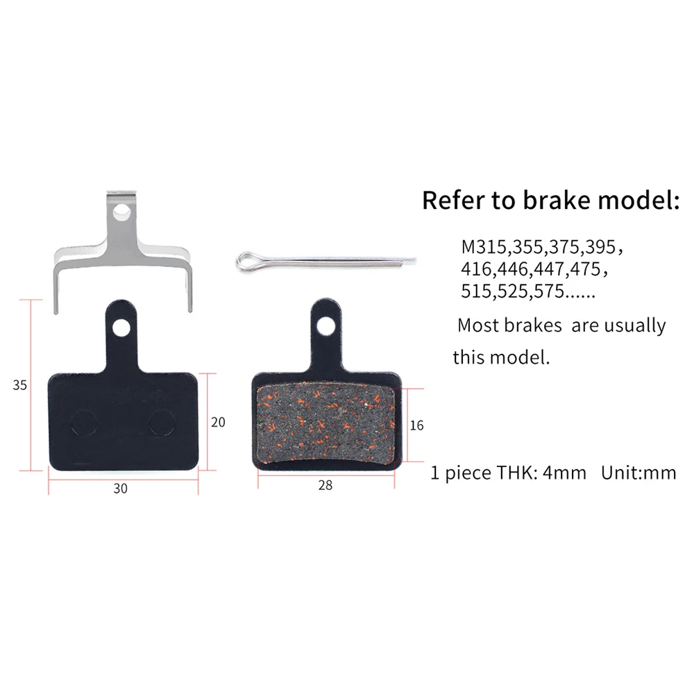 Bicycle Disc Brake Pad 01S Bike Hydraulic Disc Brake Pads Semi-Metallic Cycling Brake Pads for M575 M515 M495 M486 M475 M465