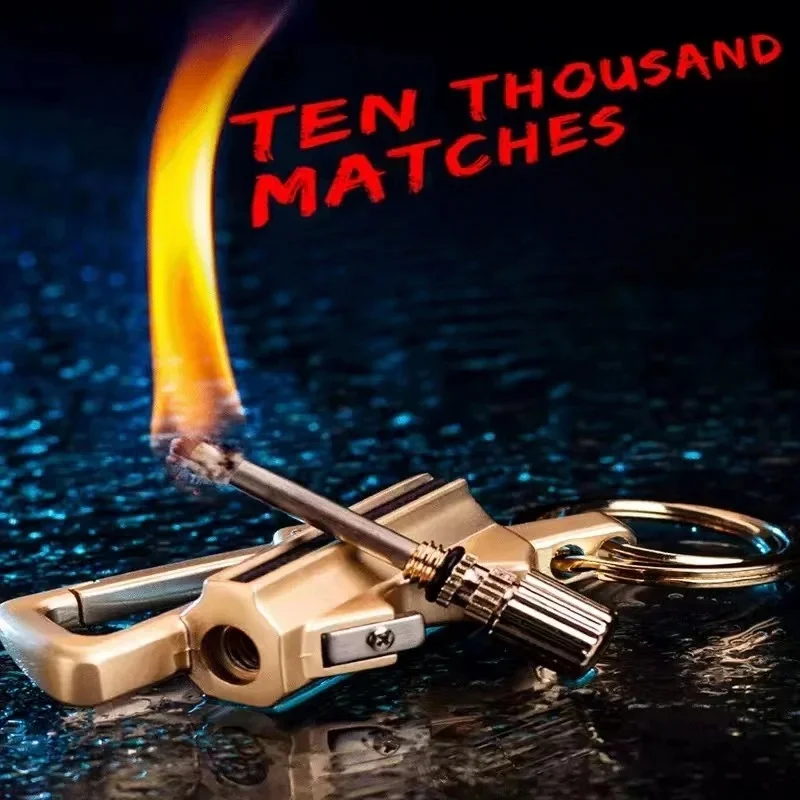 Outdoor Metal Portable Lighter Immortal Fire Starter Matchstick Camping Lighter Waterproof Outdoor Survival Tool
