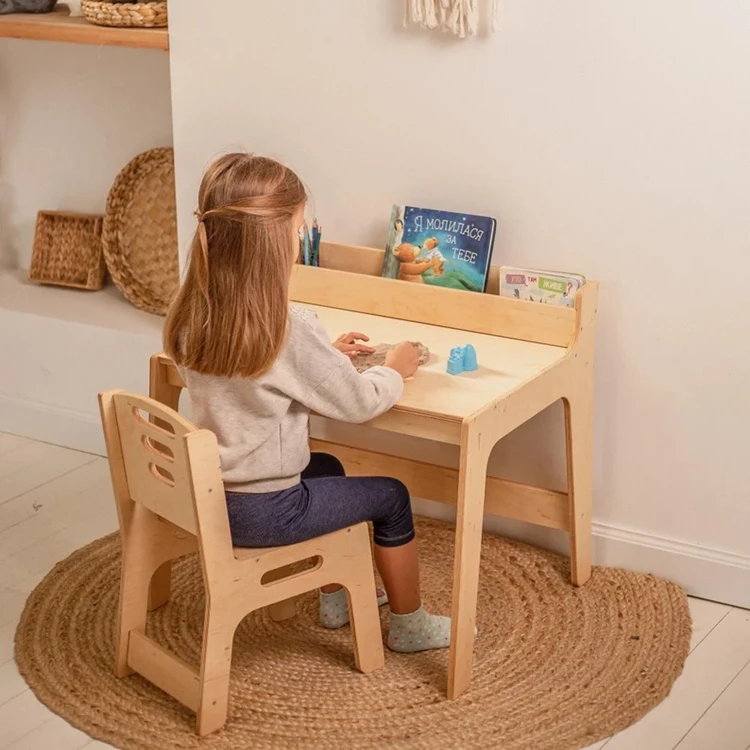 &c Kids Toddler Children Baby Activity Wooden Tables Learning Desk Kids Study Table and Chair Set School Children Furniture Sets