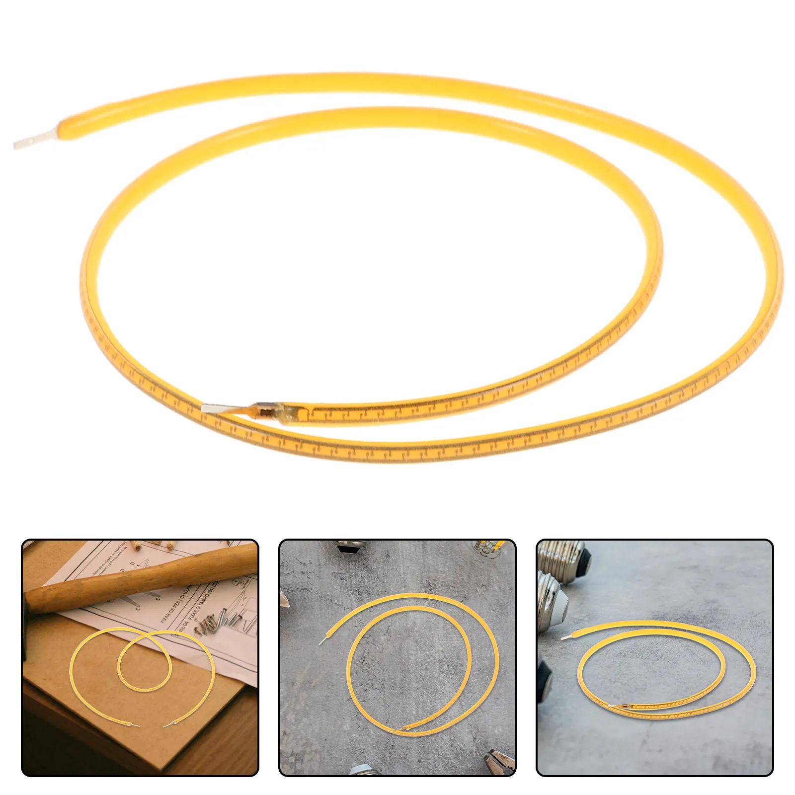 2Pcs 3V Flexible LED Filament 300Mm Warm Light Vintage Edison Bulb Light Source Replacement LED Bulb Replacement Parts