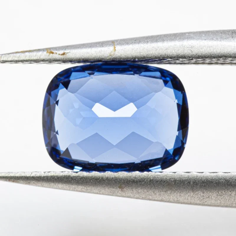 Top Lab Grown Sapphire Shallow Royal Blue Rectangular Cushion Shape VVS1 Charms DIY for Jewel Making Selectable AGL Certificate
