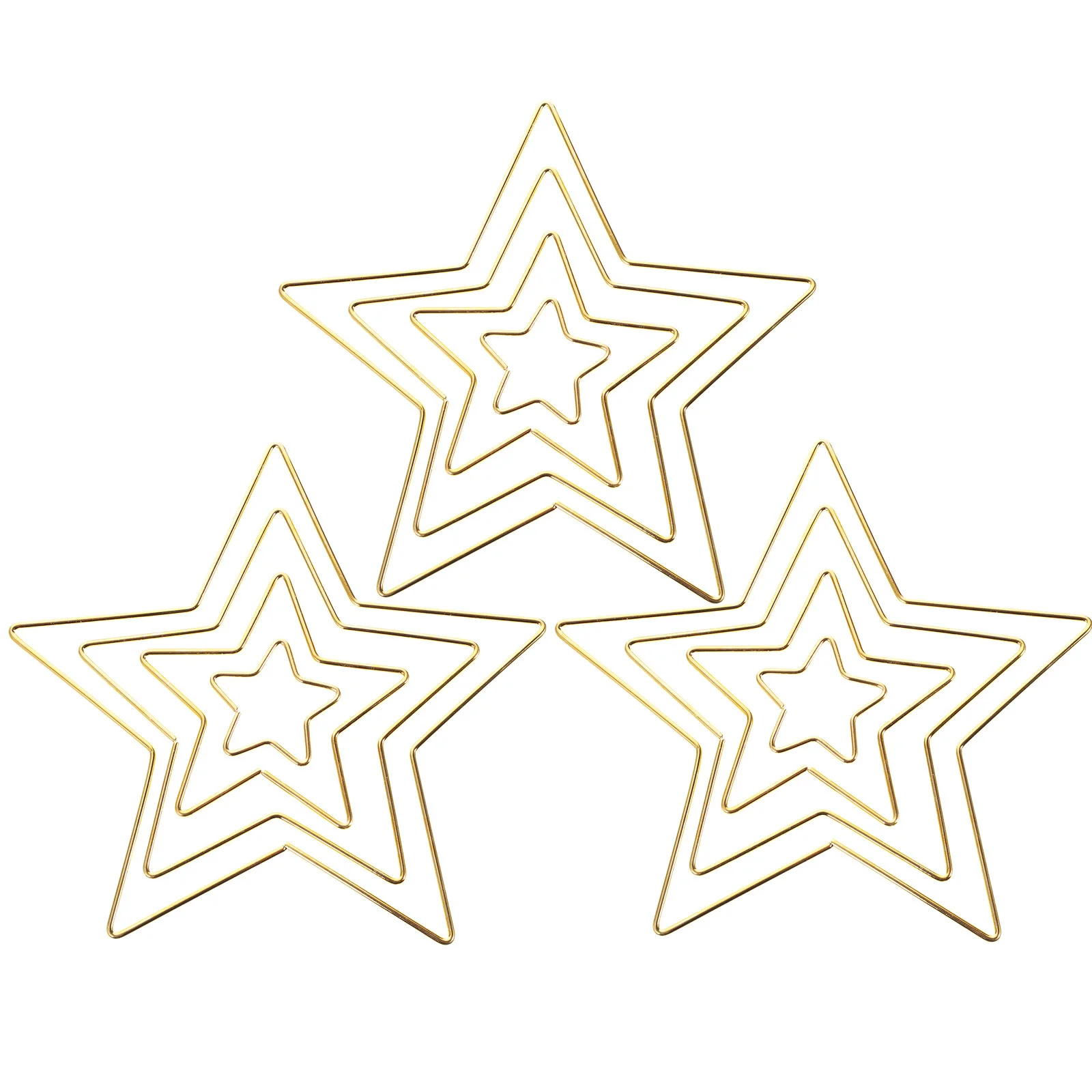 

12Pcs Star Shaped Dream Catcher Hoops Metal DIY Wreath Rings Macrame Supplies Floral Wall Hanging Decor Dream Catcher Metal Hoop