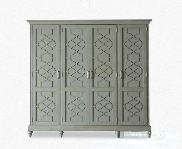 

Bedroom Solid Wood Wardrobe High-End and Fashionable Wardrobe High-End Affordable Luxury Vintage Furniture
