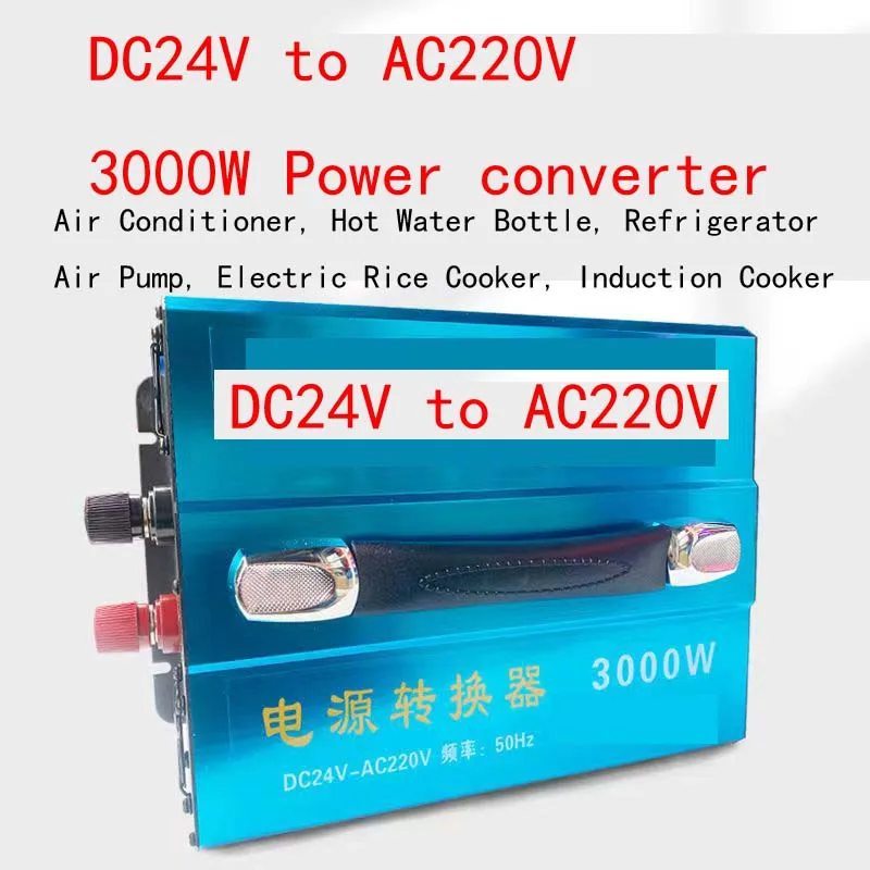 3000W Full Power Correction Sine Wave Dc24V To Ac220V Power Converter, 1 Piece