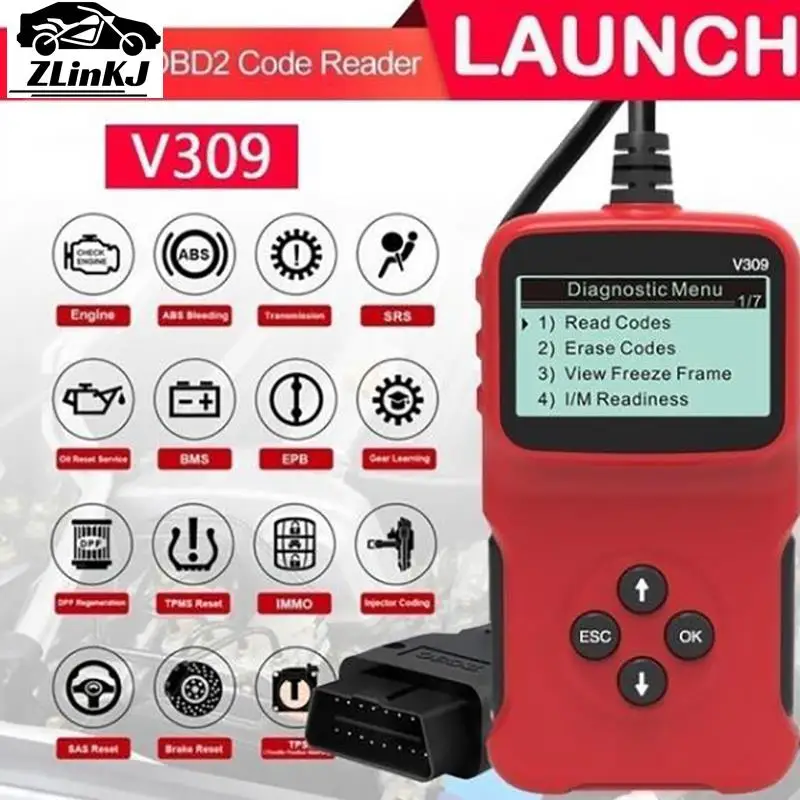 

Multi-Language V309 Code Reader Read/Clear Fault Code I/M DTC OBD2 OBDII / EOBD USB OBD 2 OBD2 Car Diagnostic Scanner Auto Tool