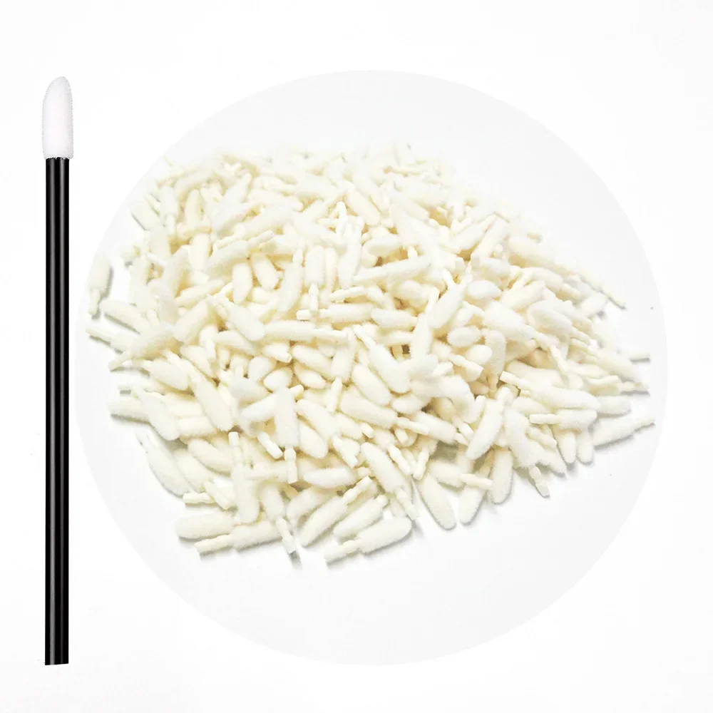 Disposable Lip Replacement Head for Lipstick Brush Cotton Head 500pcs  Applicator Makeup Tool For Eyelashes Extension