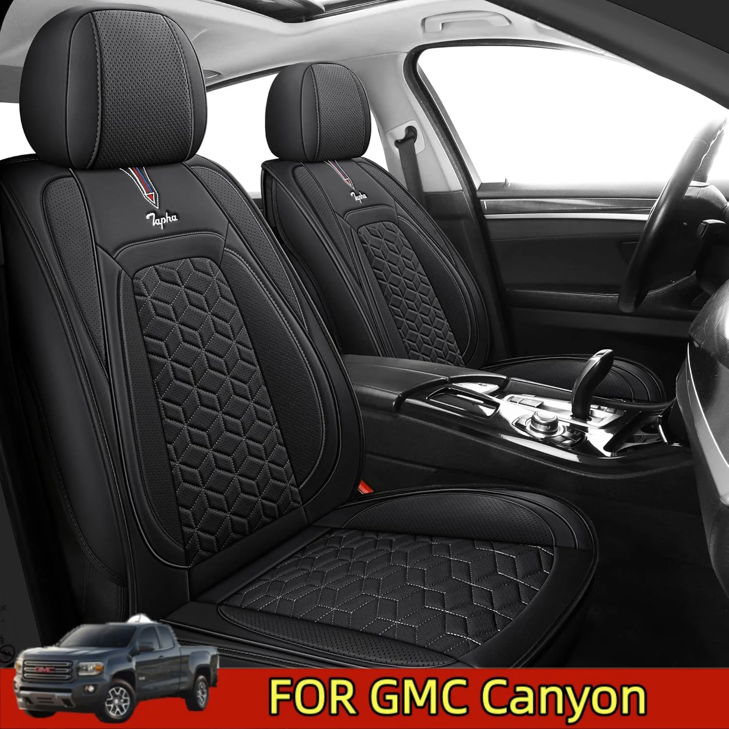 

Чехол на автомобильное сиденье GMC Canyon из искусственной кожи, водонепроницаемый, износостойкий, полный набор из 5-местных чехлов на сиденье с полной оберткой