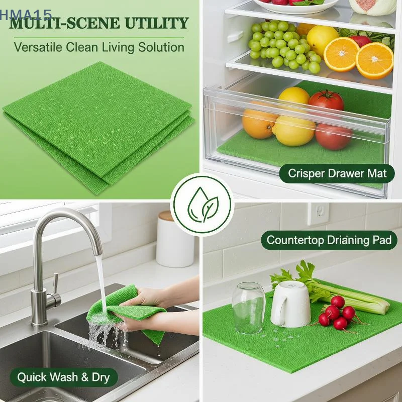 【YA】2/3/5/10PCS Reusable Fruit Veggie Life Extender Liner For Fridge Refrigerator Drawers Produce Prevents