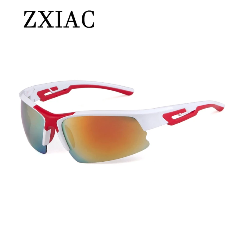 ZXIAC Trendy Half Square Frame Sunglasses Men Outdoor Sports Goggle Sun Glasses 2024 Women Vintage Cycling Driving Shades UV400