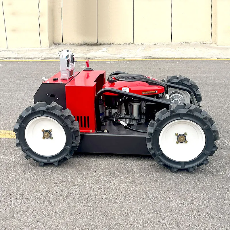 Intelligenter Rasenmäher mit Fernbedienung, 24 V, 4WD, kabellos, 4-Takt-Null-Rotation, hocheffizienter Rasenmäher für Steile Slopes-Mäher