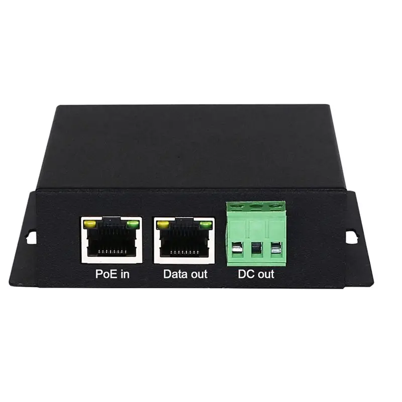 AT82-Industrial Home Isolated Poe Gigabit Splitter High Power 12V/24V Output Support IEEE802/3AF/AT/BT 30W