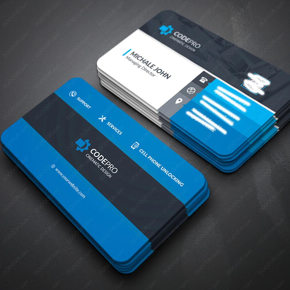 100PCS Custom Logo Color Double-Sided Small Business Card Thank You Card Gift Card 300gmg Paper 9x5.4cm