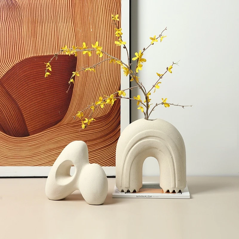 

Modern minimalist abstract arch ceramic ornament model room living room dining side cabinet