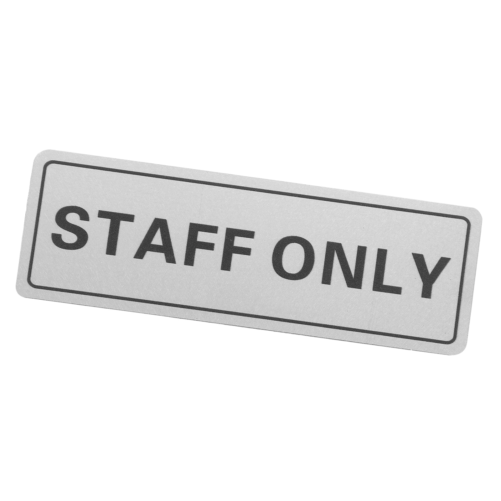 

Aluminum Staff Only Door Sign Removable Plate Clear Text Office Decor Wall Plaque Easy Installation Material Modern
