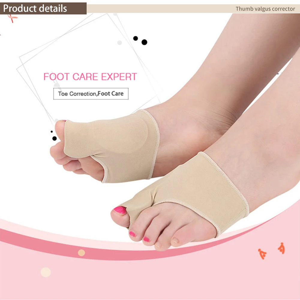 2pcs Big Bone Toe Bunion Splint Straightener Corrector Foot Pedicure Sock For Hallux Valgus Feet Care Protector Foot Care Tools