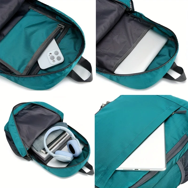 Nueva mochila para deportes al aire libre para hombres y mujeres, mochila ligera para viajes de ocio, cierre de cremallera, bolsas de gran capacidad