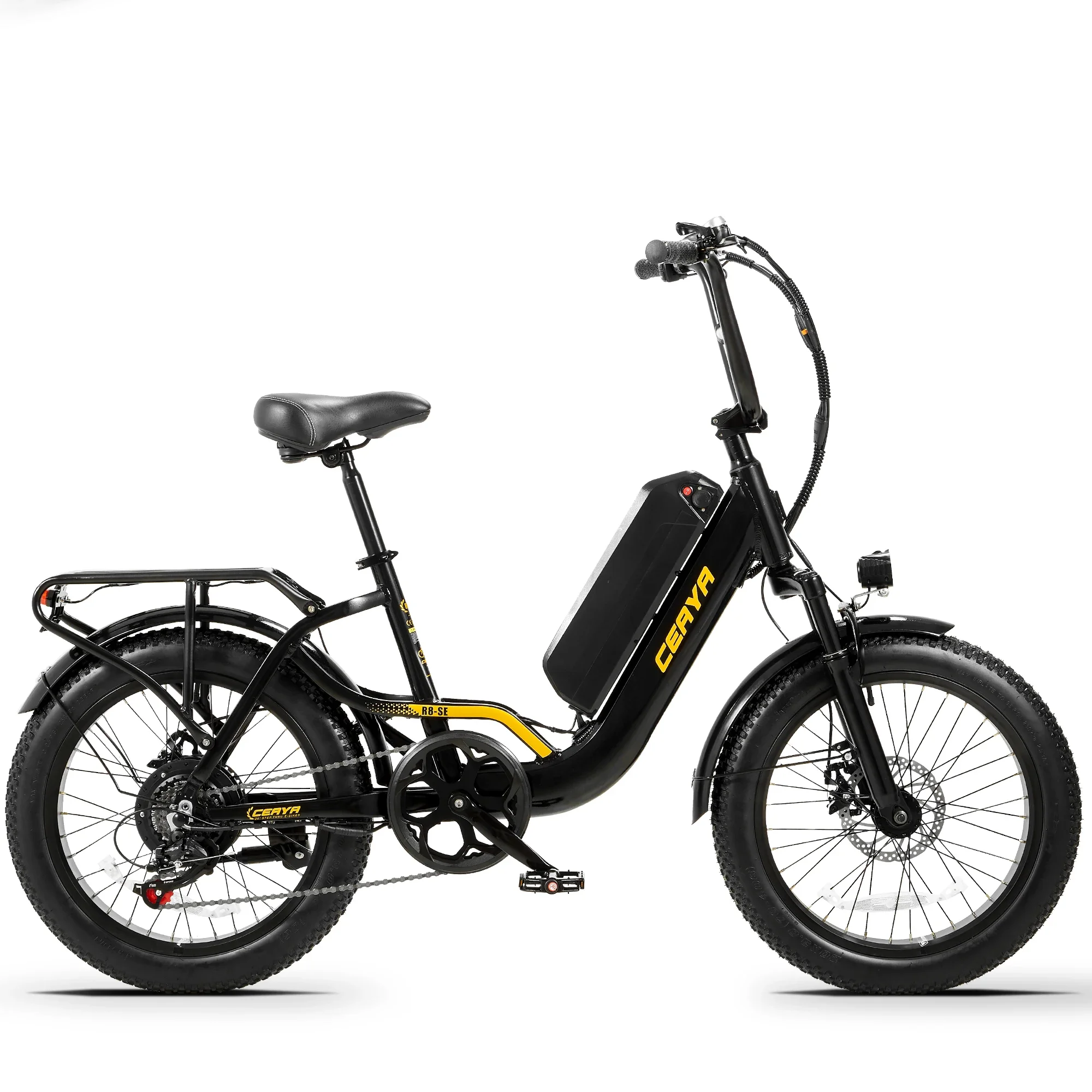 2024 CEAYA R8-SE 48V15AH 20*3.0 INCH ELECTRIC BIKE FAT TYRE Removable Battery 7 Speed E-bike Electric City Bike