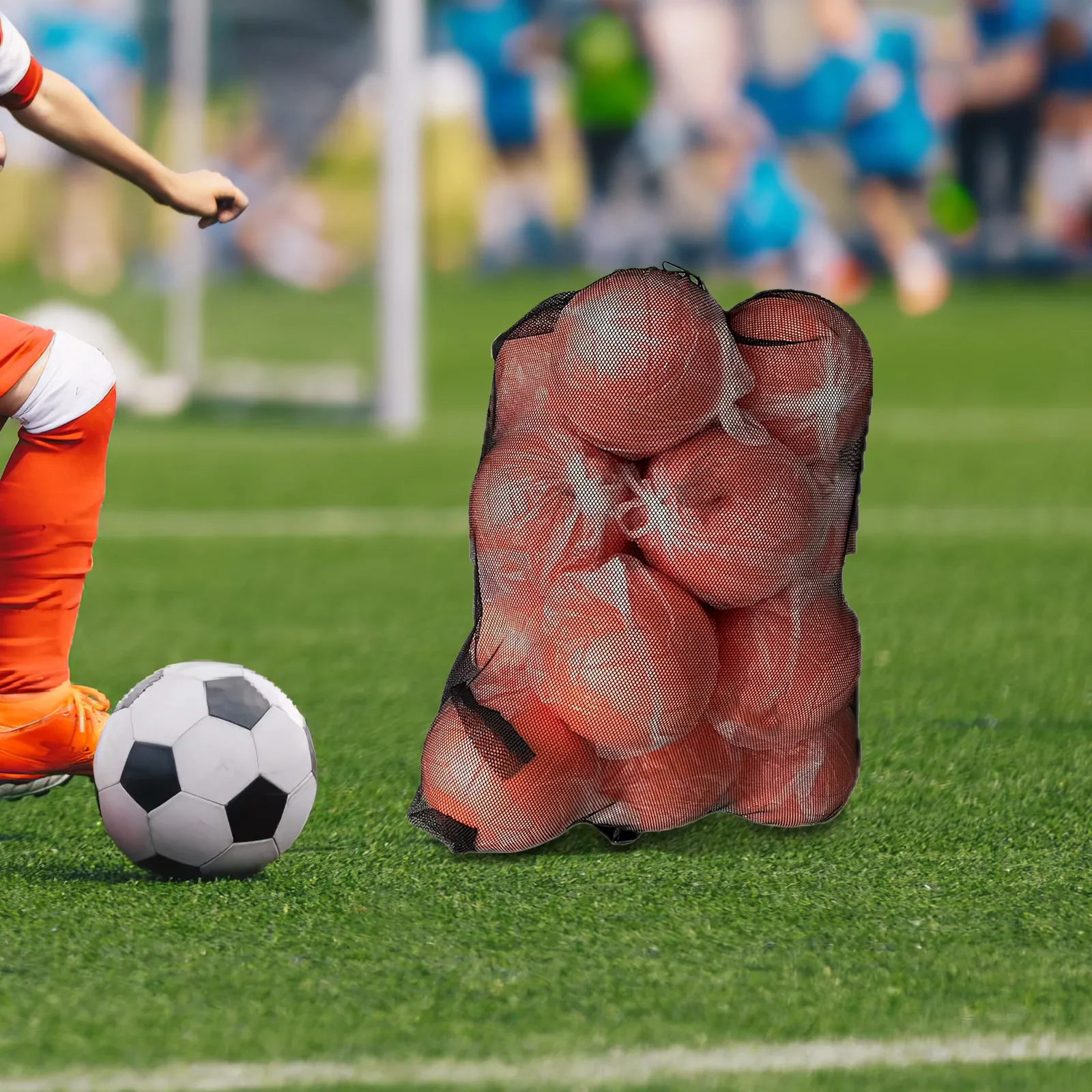 

Сетчатая сумка для хранения баскетбольных, футбольных, волейбольных мячей и спортивного инвентаря, органайзер с плечевым ремнем, вместительная универсальная сумка-сетка для мячей