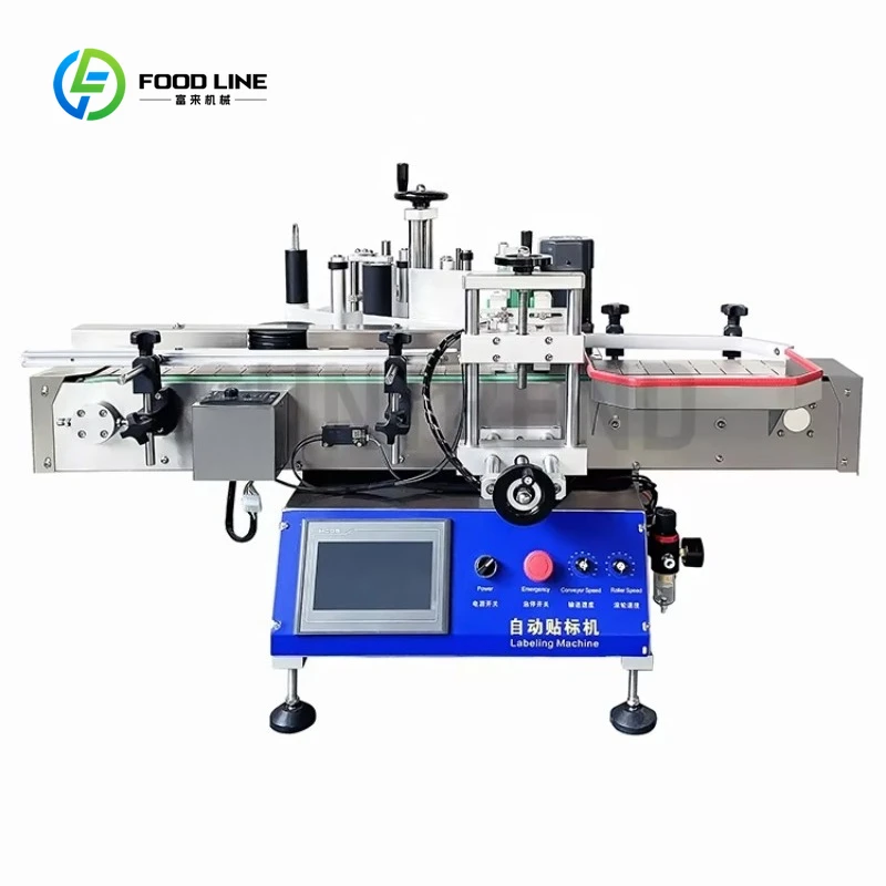 

Customized Highly Versatile Tabletop Automatic Plastic and Glass Round Bottle Sticker Labeling Machine