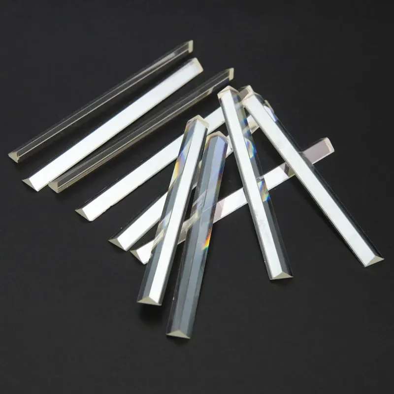10PCS Defective Rainbow Optical Glass Triprism Refracting Prism for Physics Science Experiment Teaching