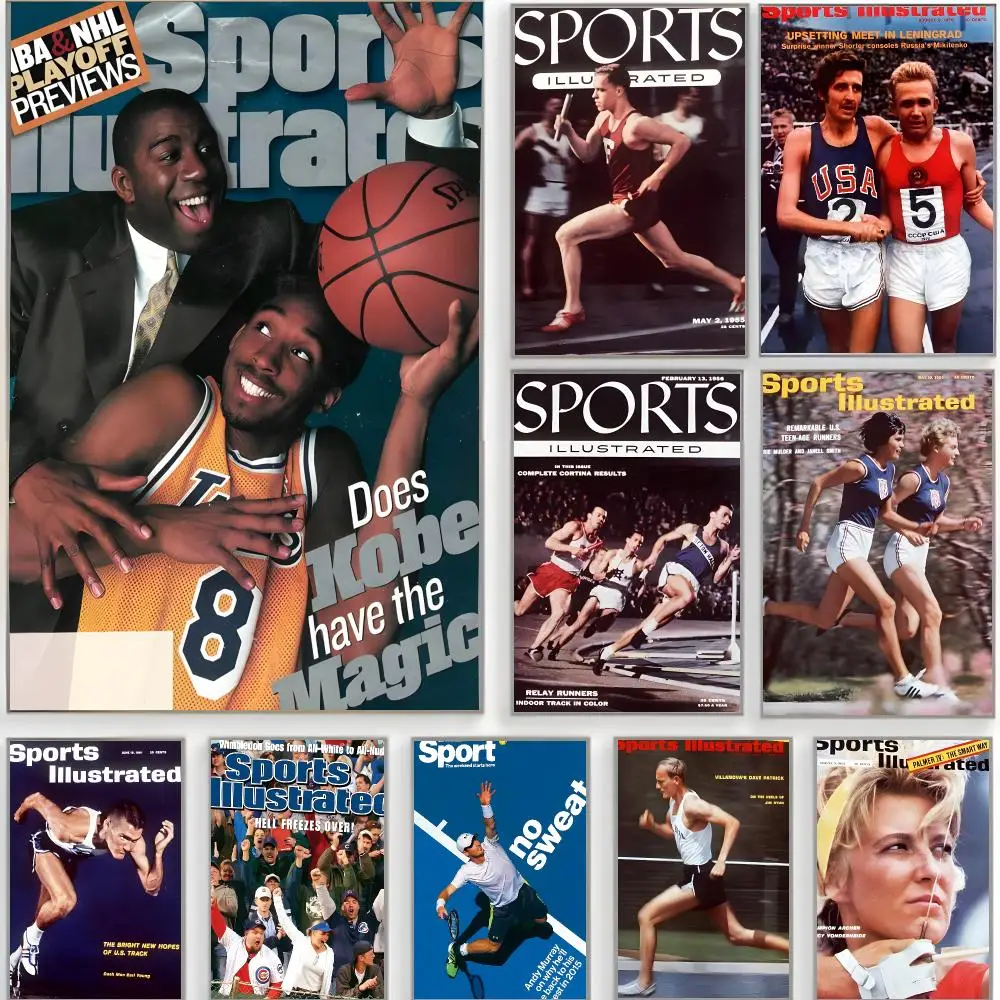 sporty magazine s-sports illustrated Poster Classic Wall Art  Home Decor  Peel and Stick Unframed