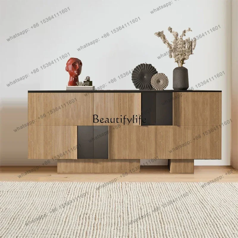 

D30Retro dining side cabinet simple light luxury storage designer entry porch cabinet multi-functional storage storage