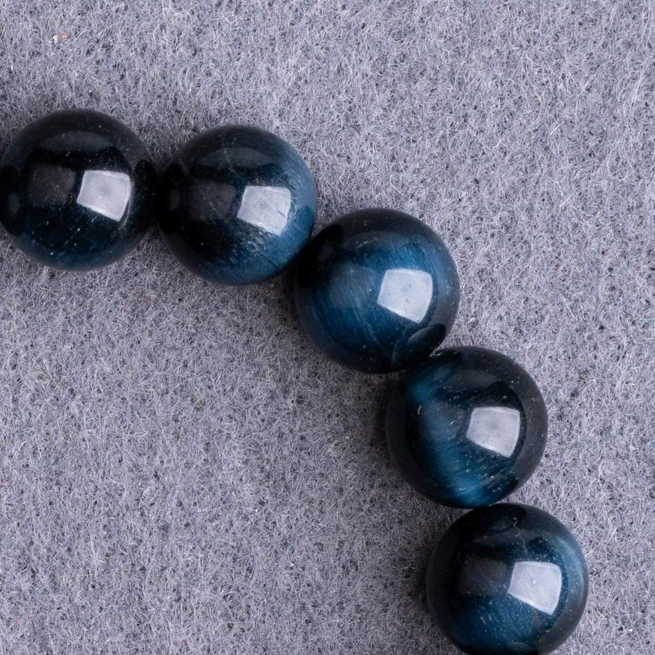 Beaded Bracelet DIY Jewelry Component Blue Tiger's Eye Stone Natural Blue Tiger's Eye Round Bead Vine Unisex Employee Gift