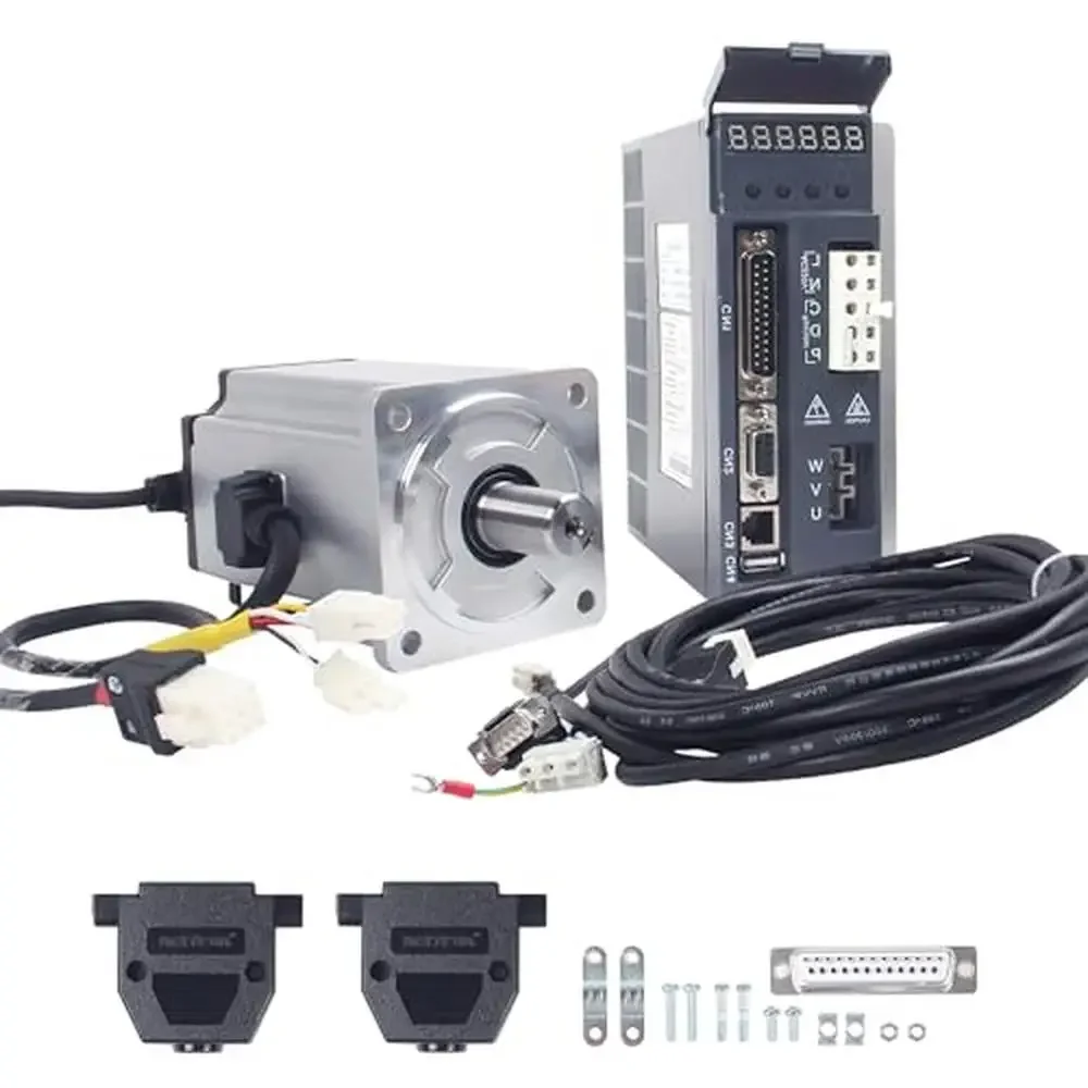 AC Servo Motor Kit 750W with Brake 3000rpm 2.39Nm 4.8A Driver System 220V 17 Bit Encoder RS485 CNC Industrial Robot Automation