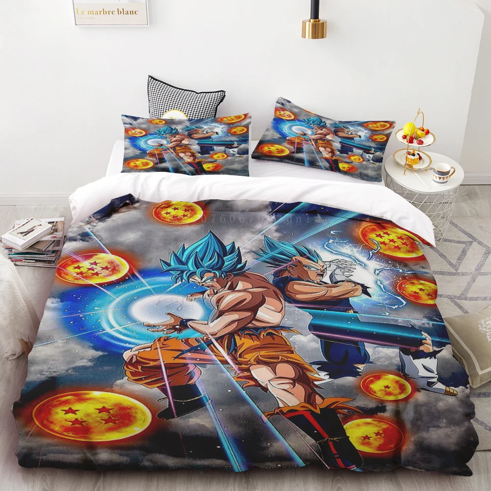 

Goku Dragon Ball Duvet Cover Set Bedding Set Quilt Cover for Children Teens Best Gifts Queen King Bedroom Decor