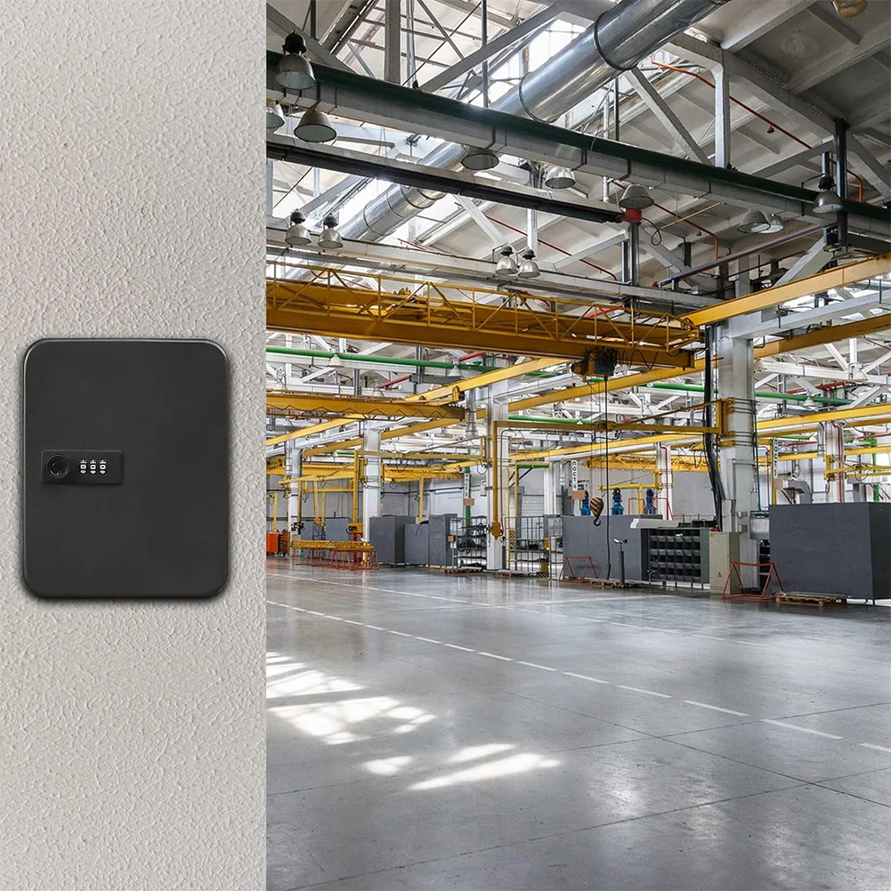 Combination Key Cabinet 20 Key Hooks Key Box Wall Mounted with Key/Code Lock Key Cabinet Security Lock Box Locking Key Cabinet