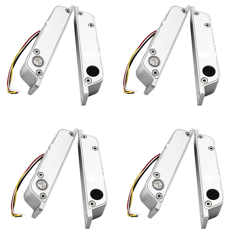 

4X Electric Drop Bolt Lock 4 Wires DC12V Electronic Mortise Locks Wooden Door Lock Lron Door Lock