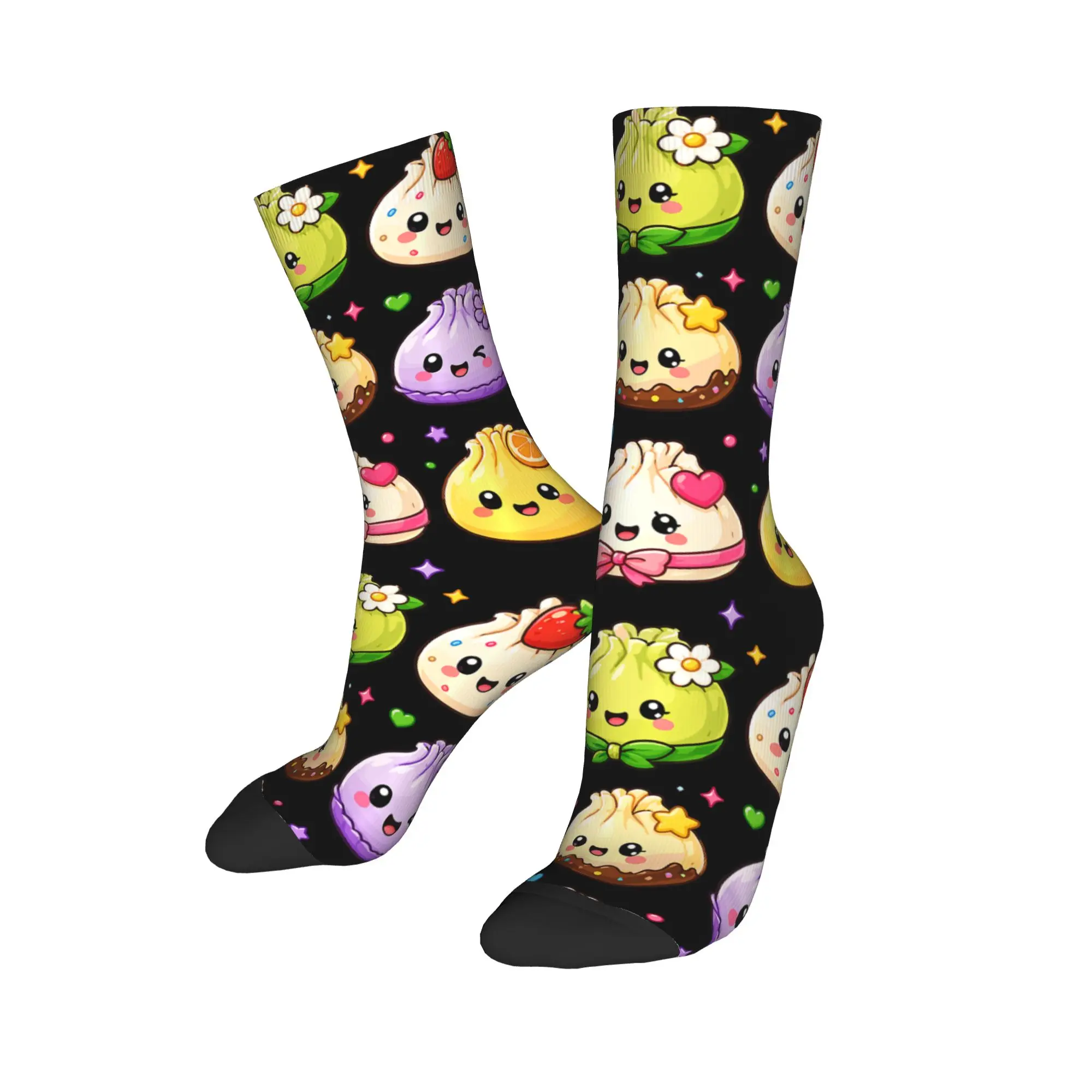 New Men's Socks Novelty Kawaii Dumpling Cute Pastel Anime Lovers Sock Polyester  Sport Women's Sock Spring Summer Autumn Winter