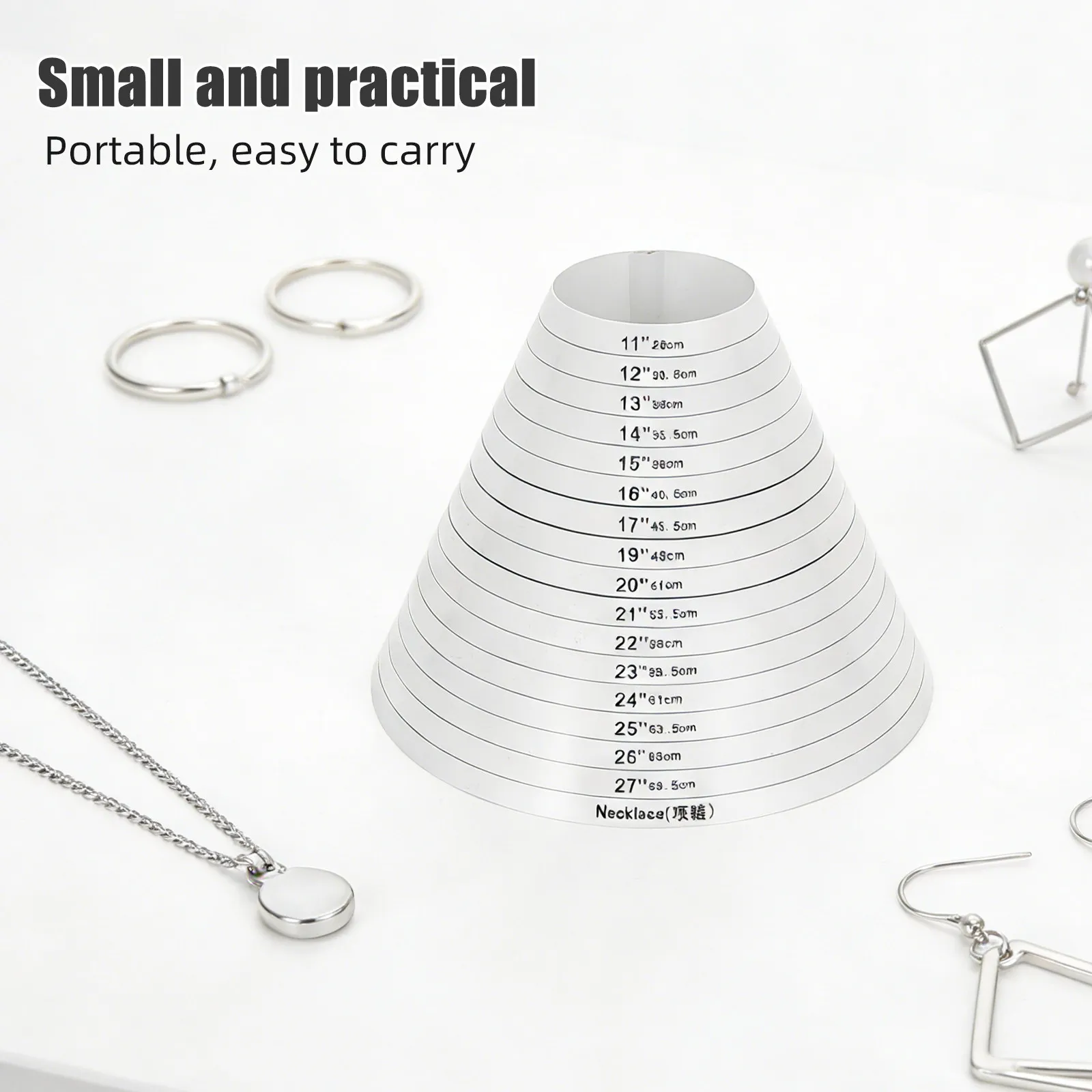 

Набор из 2 профессиональных пластиковых измерительных инструментов для браслетов и ожерелий, для изготовления ювелирных изделий, ремонта и рукоделия