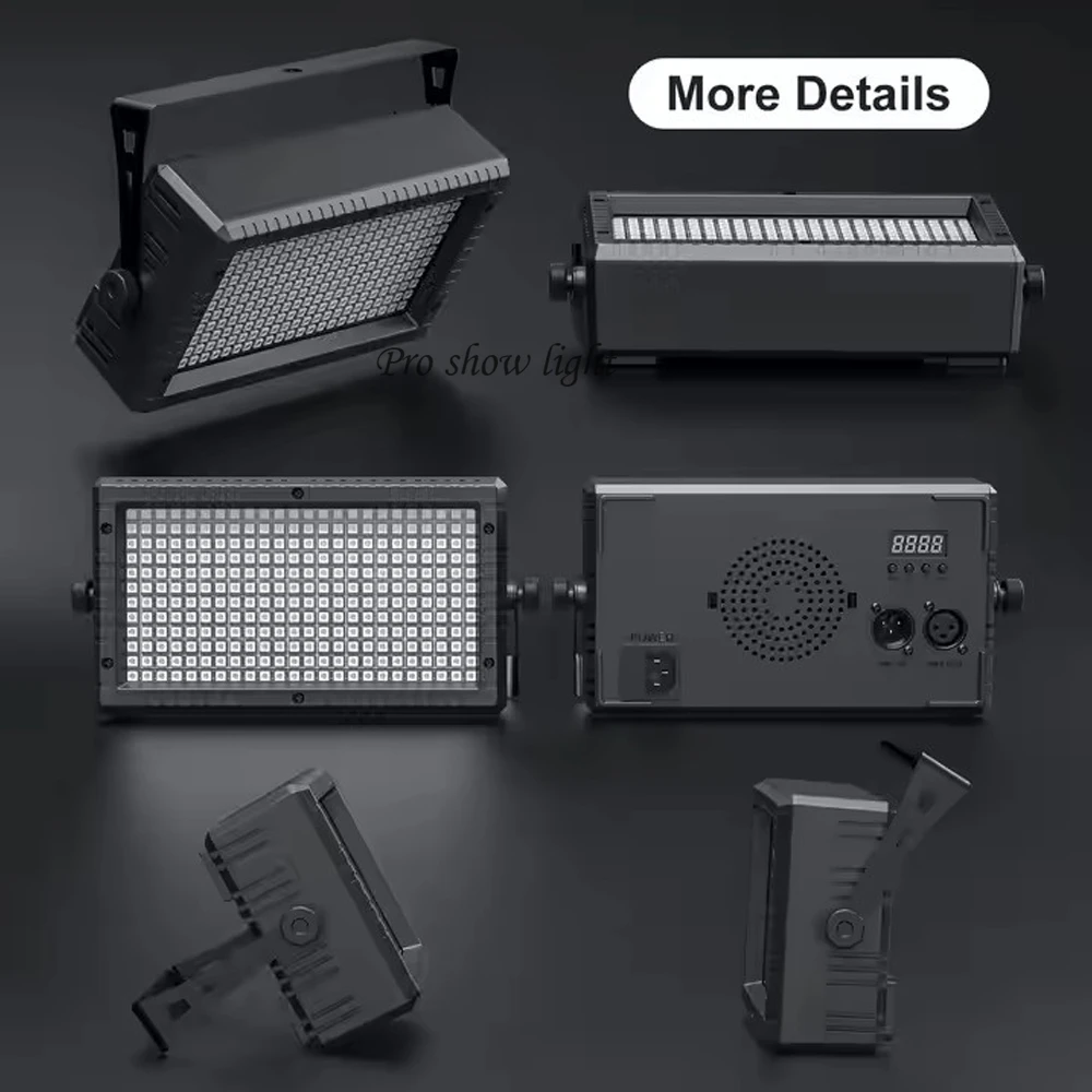 LED 무대 스트로브 빛 다채로운 288LED RGB DJ 스트로브 조명 DMX 제어 LED 파티 조명 디스코 바에 대 한 60W LED 벽 세척 조명