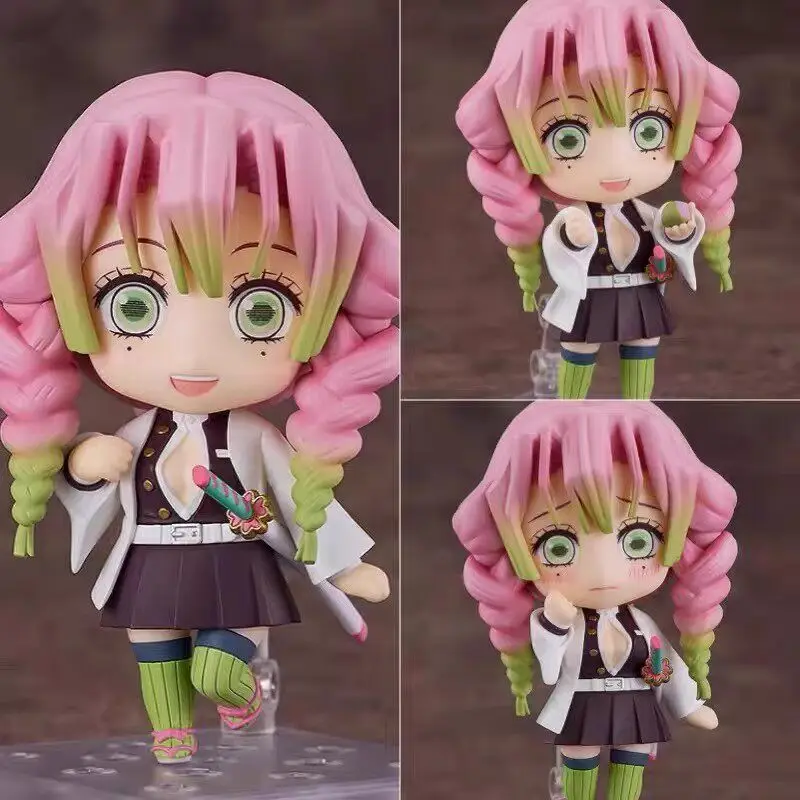 Figura de Acción de Anime Mitsuri Kanroji Love Hashira Nendoroid 2217 Versión Q con Rostro Intercambiable, Estatua Coleccionable, Adorno de Escritorio
