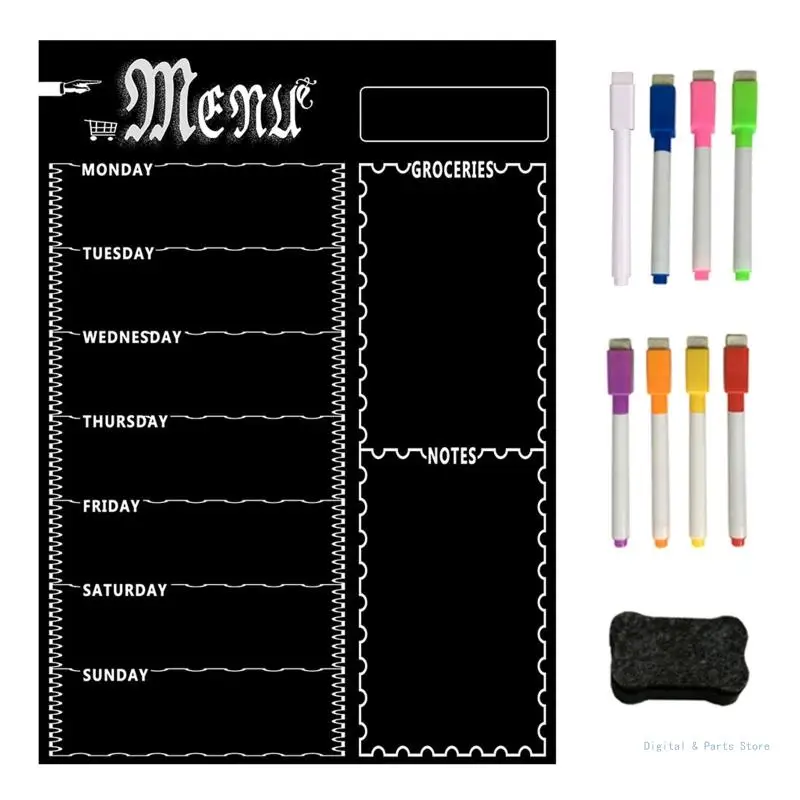 

M17F Meal Planner Board for Fridge To Do List Grocery Shopping List Notepad for Office Home School Kids Teens Adults